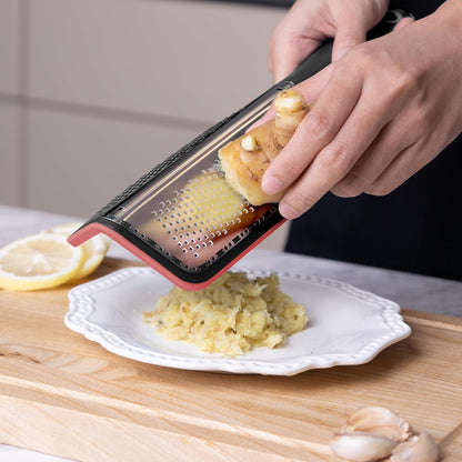 Cohesion Zester Grater Double-sided Graters for Kitchen - Kitchen Lemon Zester Tool for Cheese, Citrus, Garlic, Ginger, Nutmeg, Chocolate, Fruits, Vegetables with Sharp Premium Stainless Steel - Blue