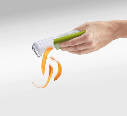 Joseph Joseph Multi-Peel Y-shaped Peeler Easy Grip Handles Stainless Steel Blade for Kitchen Vegetable Fruit, Light Green