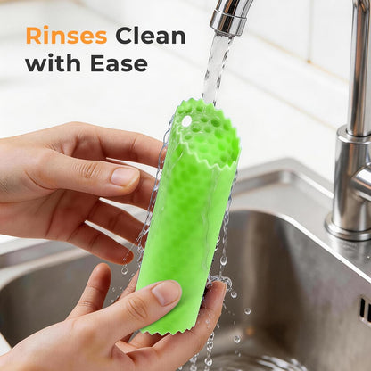 Silicone Garlic Peeler Tube Roller, Effortless Single & Bulk Clove Peeling, Odor-free Kitchen Tool, Stores 10-12 Cloves (Black,Green)