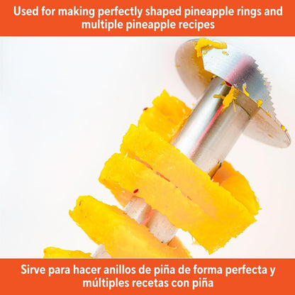 IMUSA Stainless Steel Pineapple Corer with Orange Handle