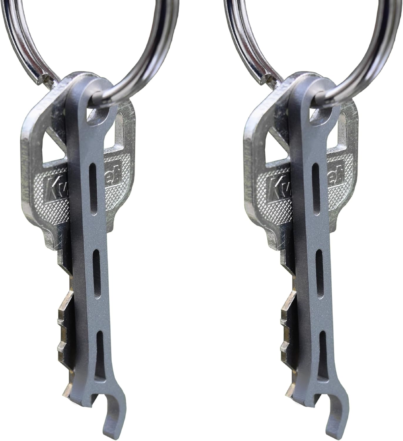 Gear Infusion Brew Soldier Bottle Opener - Thin Titanium Bottle Opener with Key Ring - Made in the USA (Sandblasted)