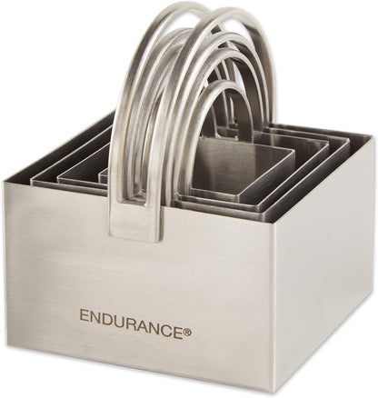 RSVP International Endurance Round Biscuit Cutters - Stainless Steel, Set of 4 | Nest for Easy Storage | For Cutting Thick or Thin Dough | Professional | High Handle Arch