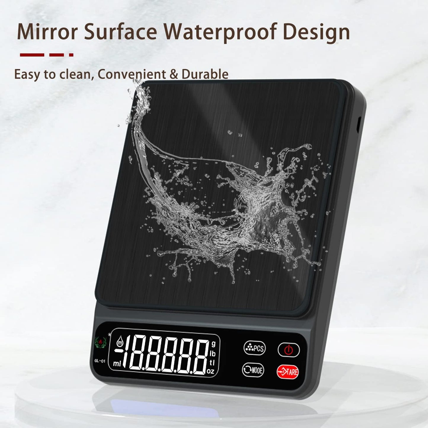 Mini Scale,6.6lb Scale for Grams,Digital Scale Food，Cooking Scale and Food Scales for Kitchen，Food Scale Grams and Ounces,Grams Scale,7Units,Auto Off,Tare,PCS,LCD Display