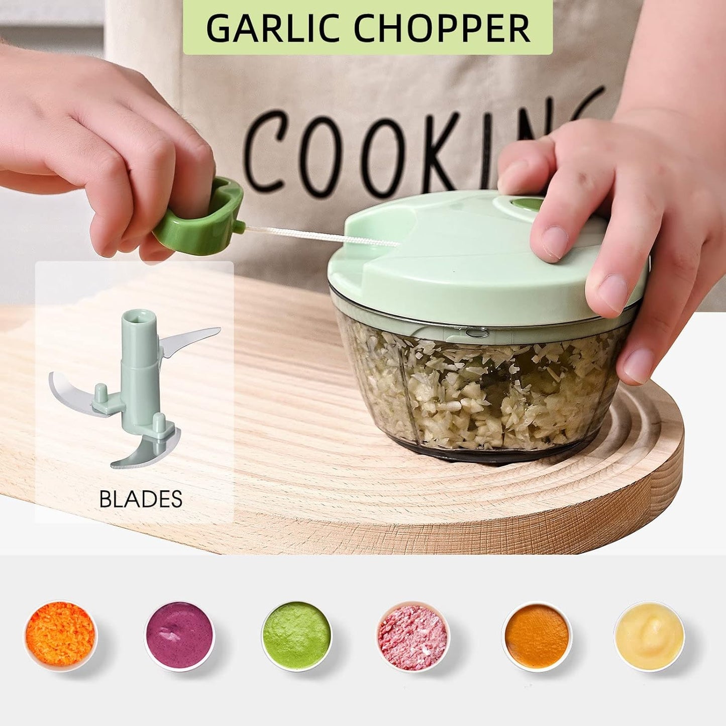 Vegetable Chopper Slicer 13-in-1 with Spice Chopper Set 7 Blades Veggie Dicer Onion Fruit Cutter