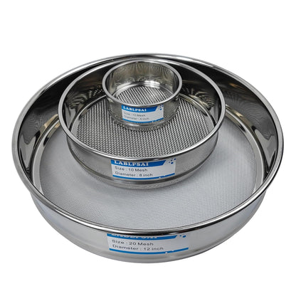 325 Mesh Lab Sieves 4" Diameter 304 Stainless Steel Wire Cloth Test Sieve for Industrial Laboratory Home