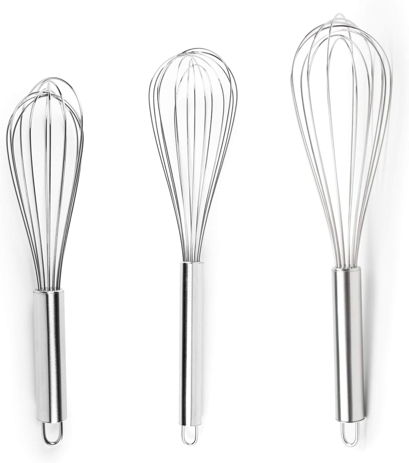 Fox Run Mini Whisks, Chrome Plated, Set of 4, Metallic, 8 x 2 x 1.75 inches