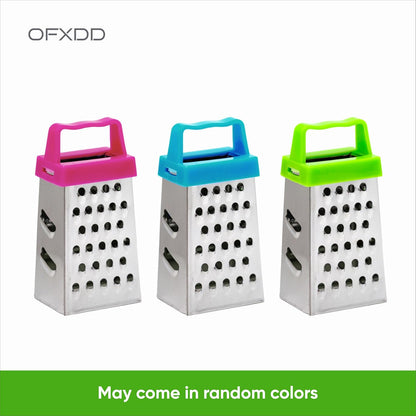Miniature Hand Garlic Box Grater- Pack of 3 - Cheese and Ginger Mini Zester - Small Nutmeg Grater