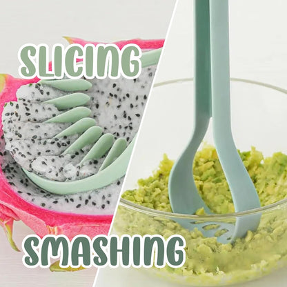 1 PCS Melon Baller Scoop Set, 6 in 1 Fruit Cutter, Seed Remover, Watermelon Scooper, Fruit Carving Tool, Dig Pulp Separator, Stainless Steel Gadget for Camping and Kitchen