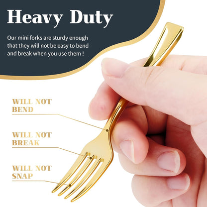 Kucoele 4 Inch Gold Mini Plastic Spoons, 100 Pack Disposable Small Dessert Spoons for Appetizer Tasting, Puddings, Ice Creams, Wedding Reception