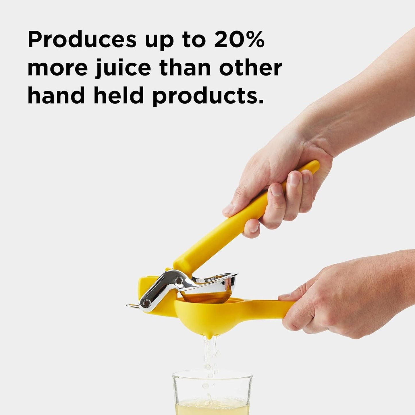 Chef'n FreshForce Lemon Squeezer Citrus Juicer, Manual Hand Press with Dual-Gear Power for Maximum Juice Extraction, Durable, Lime Green