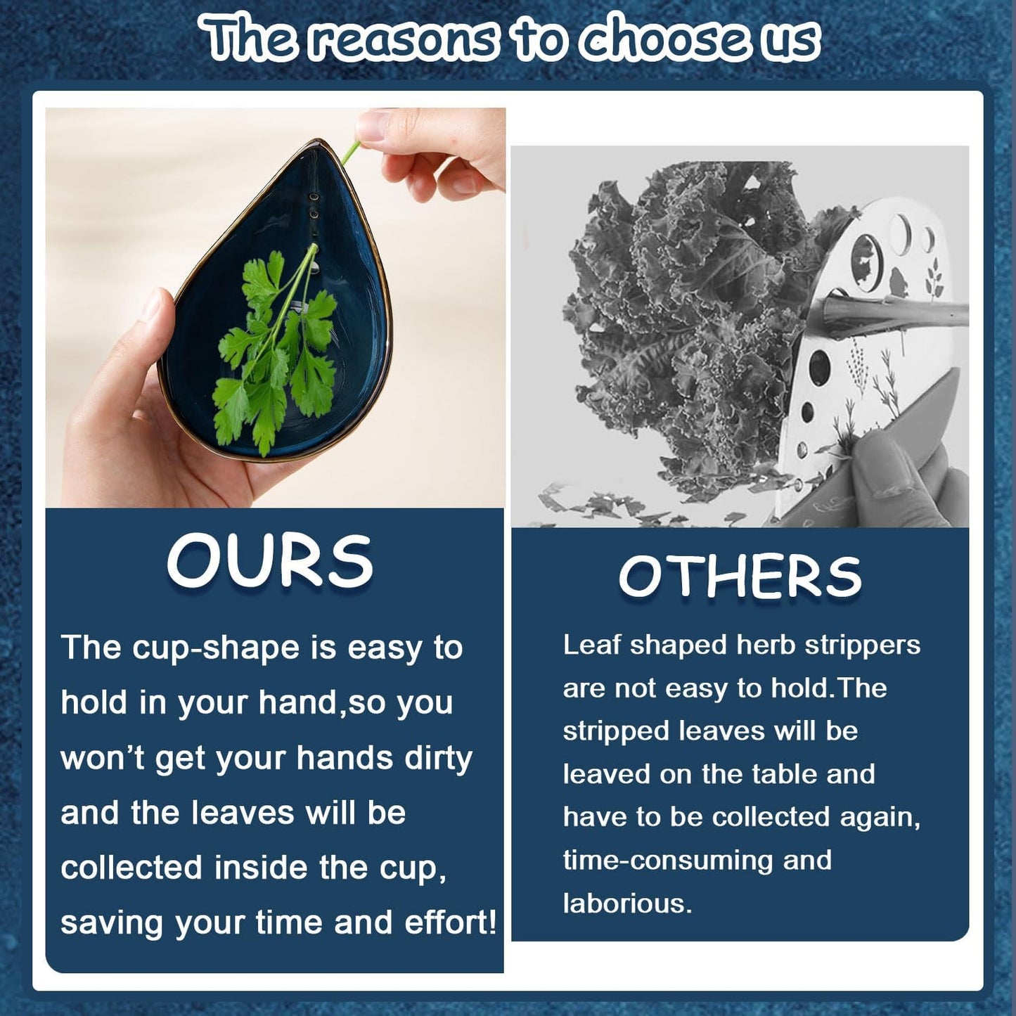Pottery Herb Stripper Bowl,Herb Stripper,Kiln Transformation Blue and White Pattern Ceramic Herb Stripper Bowl Pottery Herb Stripper,Kitchen for Efficient Kale/Cilantro/Thyme Leaf Removal（Green