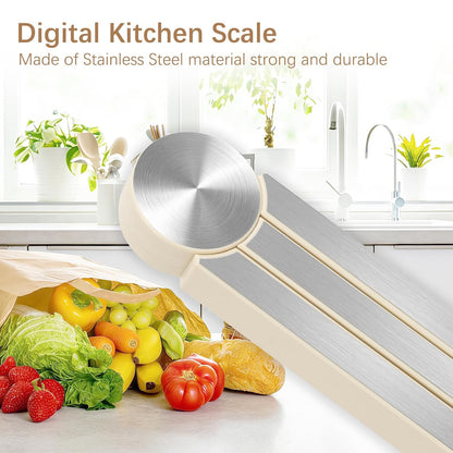 Folding Food Scale, Digital Kitchen Scale, Portable Food Scale Travel Scale for Food, Collapsible Mini Pocket Scale Grams and Ounces, Ideal for Diet Calorie Control Compact Kitchen (Black)