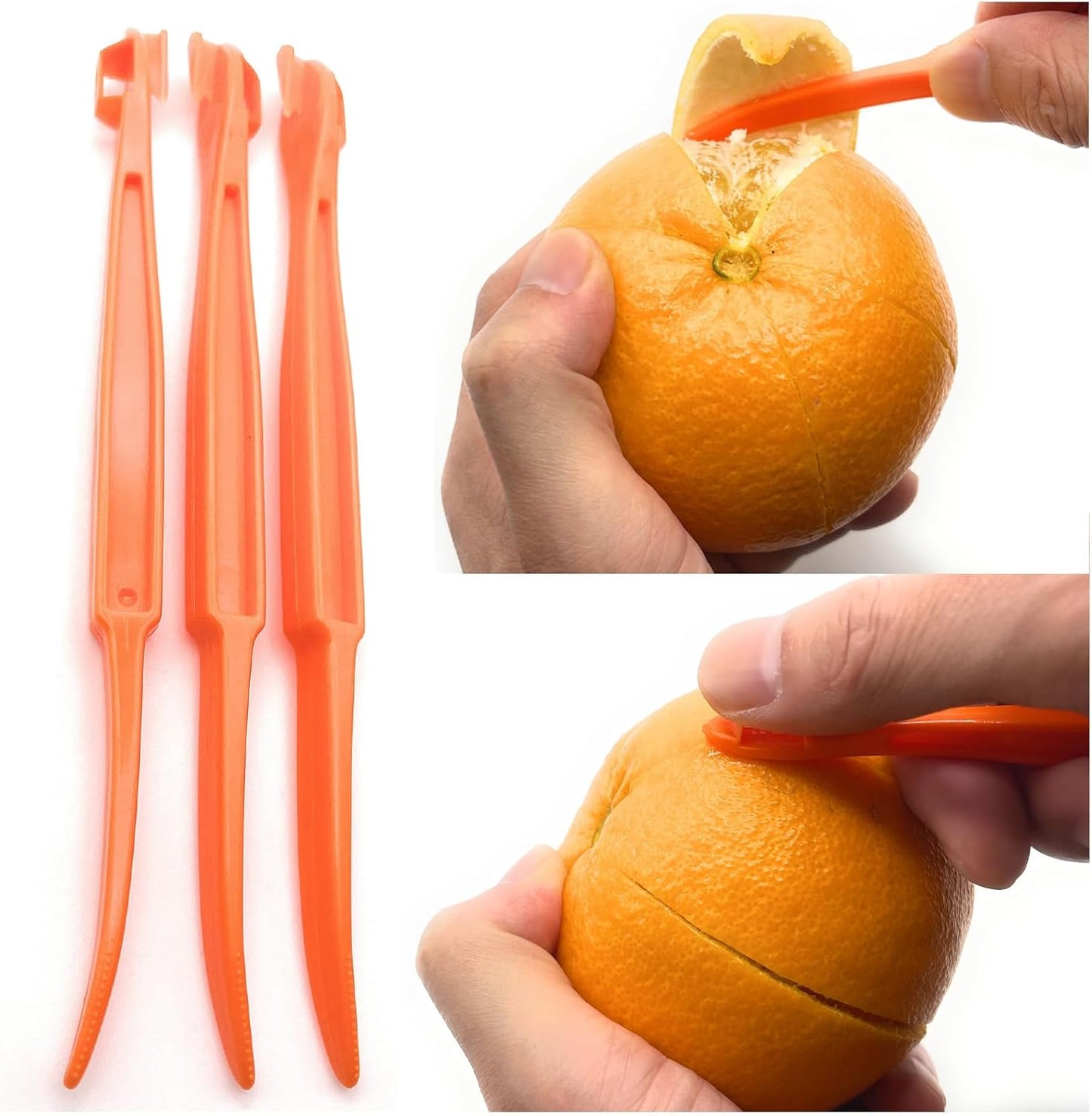 Orange Peeler Tool, 7 Pack, Citrus Peeler for Orange Peeling Orange Opener Slicer Cutter, Safty Plastic, Easy to Grip, Use and Clean, Kitchen Gadgets Vegetable Slicer Kiwi Tool