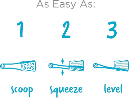 Dreamfarm Levoons Self-Levelling Measuring Spoon Set, Measures 1/4 Teaspoon up to 1 Tablespoon - Pack of 4, Red