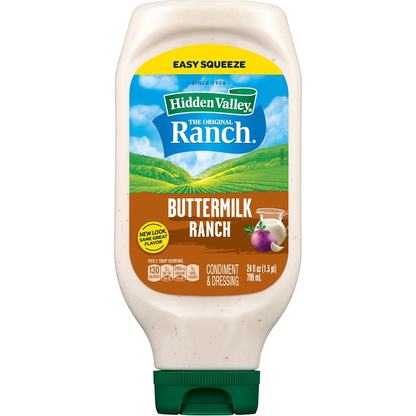 Hidden Valley Buttermilk Ranch Condiment and Dressing, Easy Squeeze Bottle, 24 Fl Oz (Package May Vary)