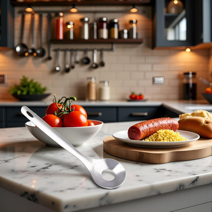 Silver Meatball Maker Spoon, Stainless Steel Meatball Scoop Ball Maker Tool, Non-Stick Meatball Maker Meat Baller with Long Handle Fruit and Vegetable Tools