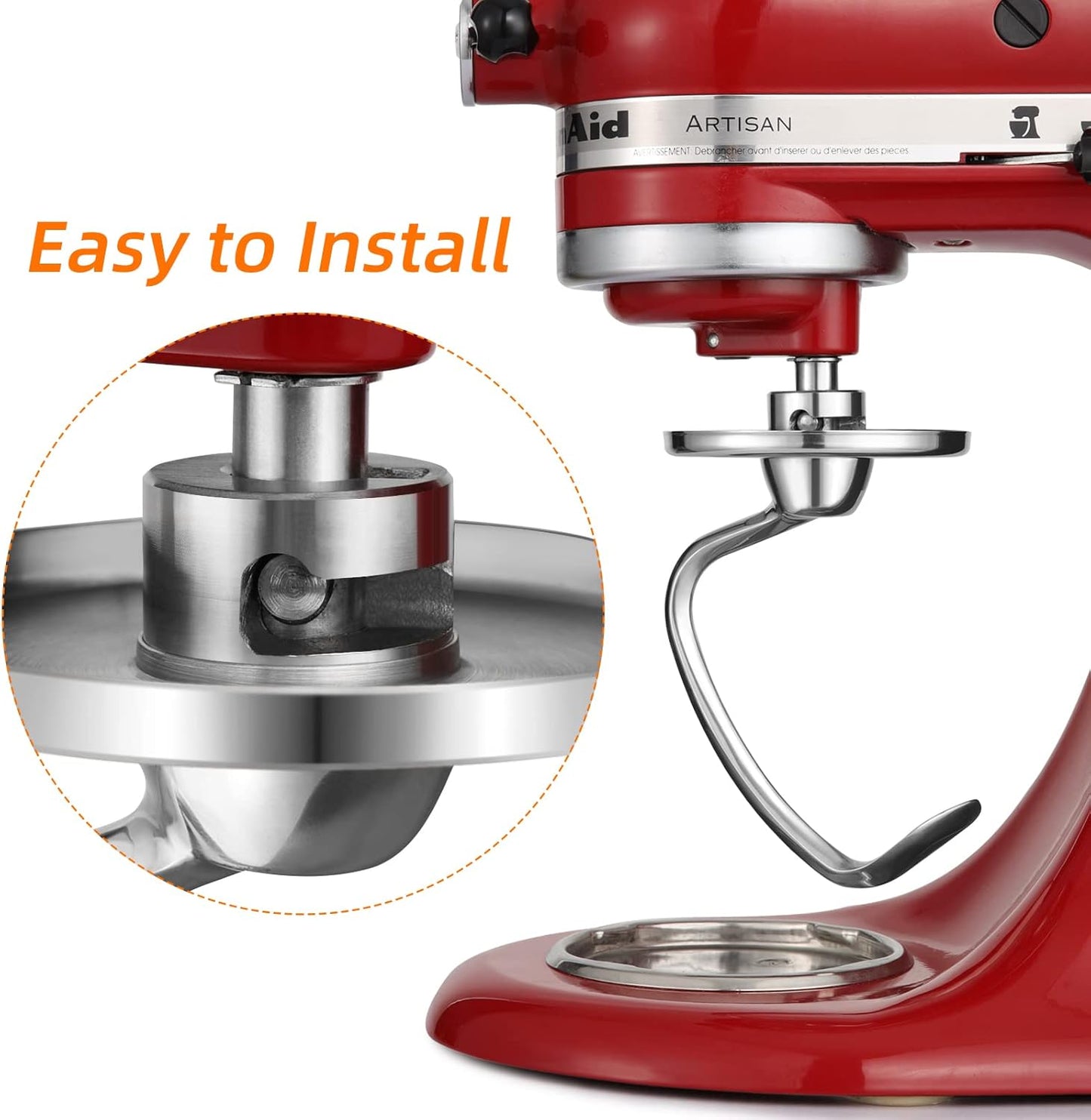 Gdrtwwh Glass Bowl for KitchenAid 4.5-5 Quart Tilt-Head Stand Mixer,Replacement with KitchenAid Artisan Mixer Glass Bowl