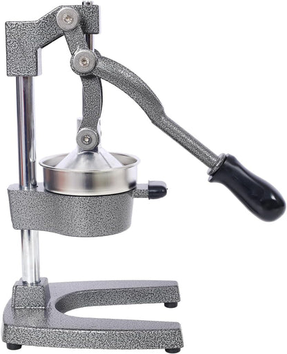 Extra-Large Commercial Grade Cast Iron Citrus Juicer, Heavy Duty Manual Hand Press Countertop Squeezer for Fresh Orange, Grapefruit & Citrus Juice (Orange)