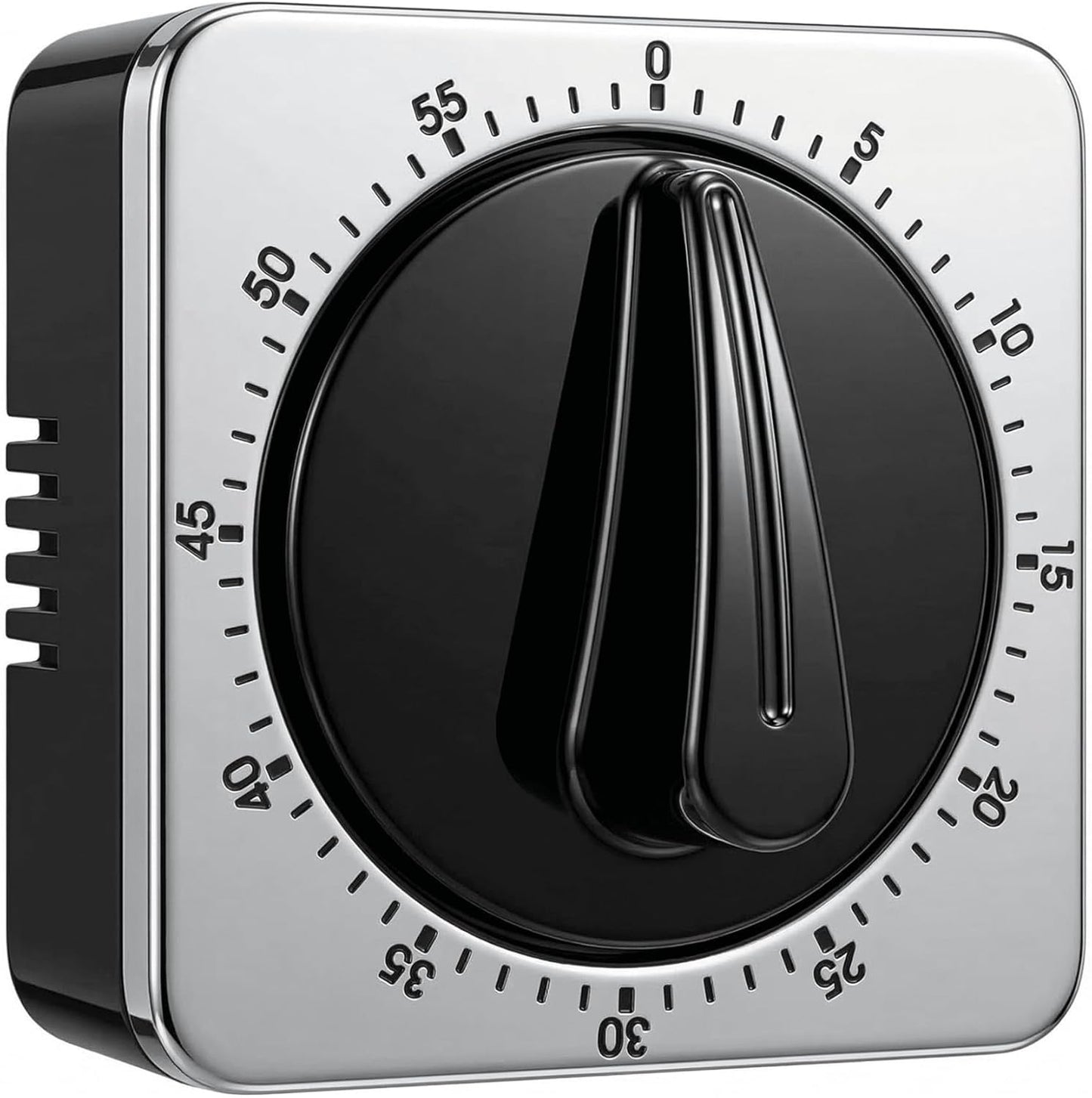 Searon Kitchen Timers for Cooking, Mechanical Wind Up Timer with Loud Ring, Magnetic Back, No Battery Needed, Stainless Steel Countdown Timer for Cooking and Baking