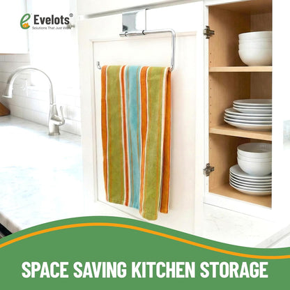 Evelots 6 Pot Lid Organizer for Cabinet Door or Pantry Wall - Closet Door Pots and Pans Lids Holder - Glass or Metal Pan Covers Cabinet Organizer Kitchen Storage - White 6 Tier Lid Rack