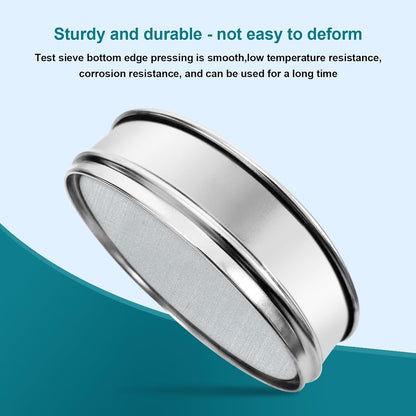 304 Stainless Steel Mesh Lab Sieve, 10 Mesh (2mm) Aperture Test Sieve, 7.9Inch(20cm) Diameter Economy Standard Analysis Sample Test Sieves for Industrial Laboratory Homes - Colors B
