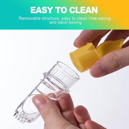 2 Pack Portable Lemon Squeezer & Citrus Press - Manual Handheld Juicer with Screw Top Lid for Limes, Oranges, and Cocktails