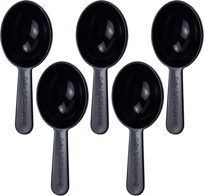 AUEAR, 5 Pack Tablespoon Coffee Scoop Plastic Measuring for Milk Powder Fruit Seed Spices