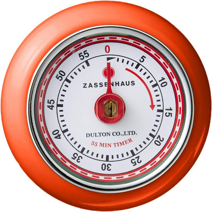 Zassenhaus Magnetic Retro 60 Minute Kitchen Timer, 2.75-Inch, Teal