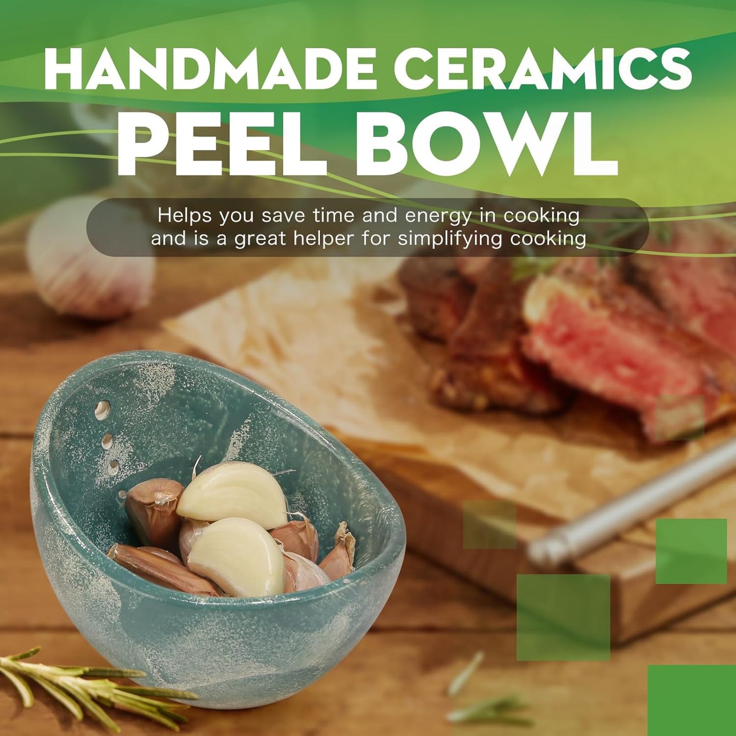 Herb Stripper Bowl, Ceramic Herb Peeling Bowl, Kitchen Herbs Leaf Stripping Tool, Pottery Herb Peeler for Kale, Thyme, Basil, Rosemary Stripper (A-Style, 1 pc)