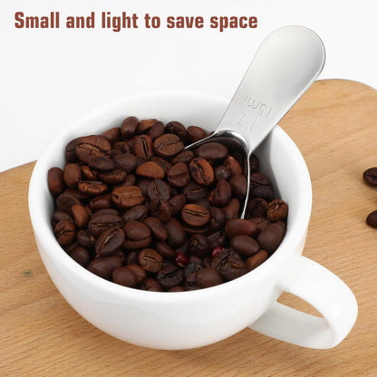 1 Tbsp Scoop Coffee Scoop, 1 Tablespoon Measuring Spoons(15ml), 18/8 Stainless Steel Short Handled Measure Scooper for Calculateing and Grinding Coffee Tea Sugar Christmas Kitchen Gift Jar Beans