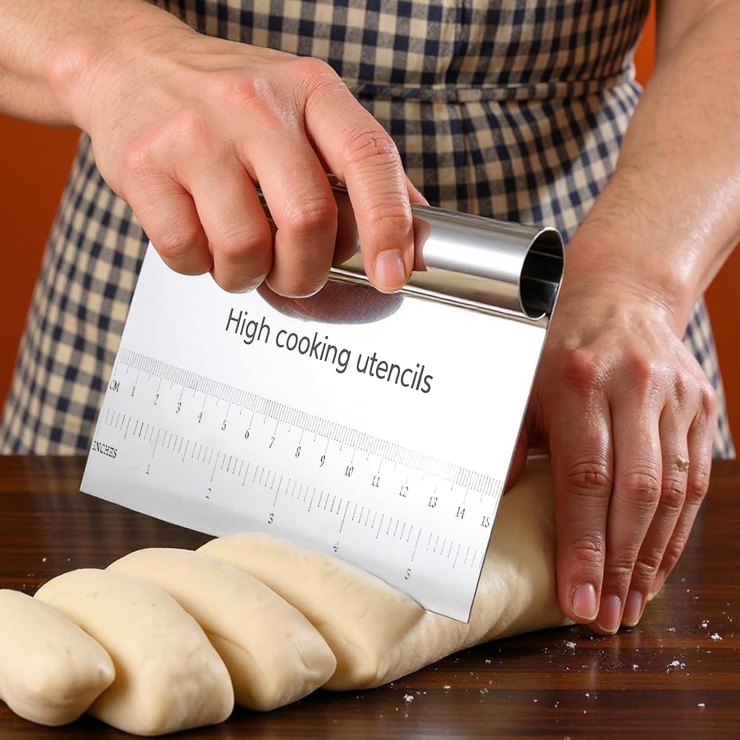 2 Pcs Bench Dough Scraper Cutter, Stainless Steel Pastry Cutter Kitchen Food Scraper Chopper, Metal Dough Scrapers Versatile Kitchen Tool for Butter, Baking, Bread, Cake, Pizza, and More(2Pcs)