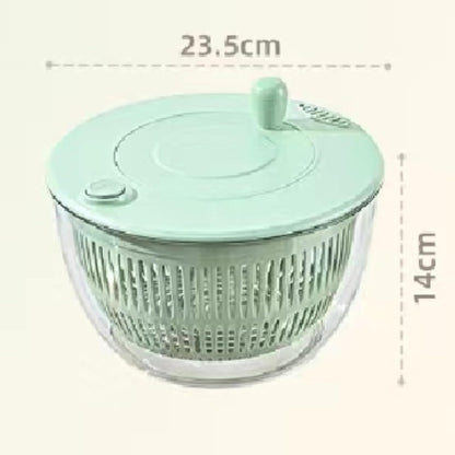 Rank Rover Salad Spinner for Washing & Drying Vegetables and Fruits, Lettuce Spinner with Clear Bowl & Inner Basket, Vegetable and Fruit Washing Dryer for Kitchen