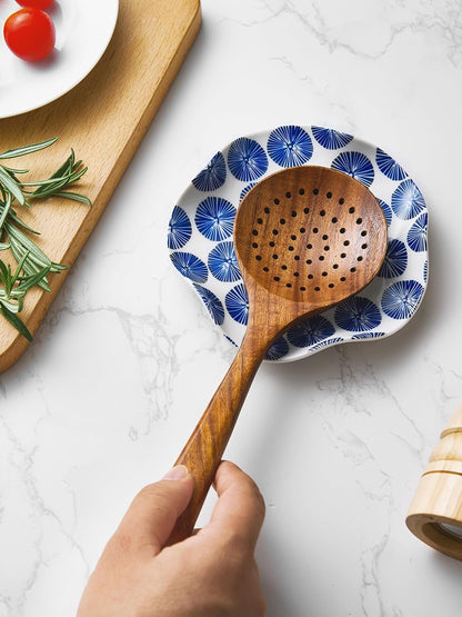 ABRUTY Spoon Rest for Stove Top, Ceramic Spoon Holder for Counter, Modern Farmhouse Decor Accessories for Spatula, Spoons or Tongs