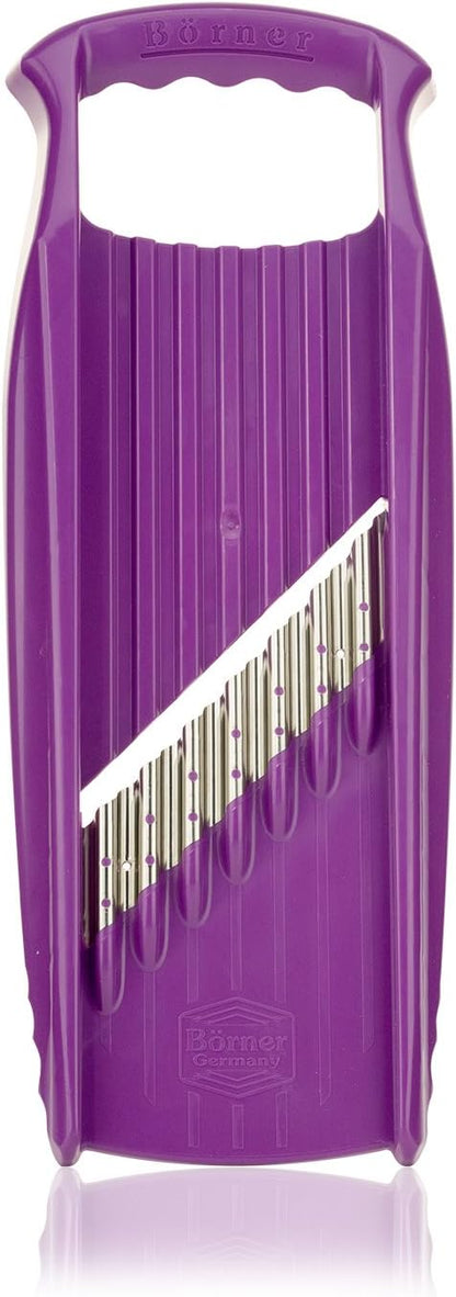 Börner Wave/Gaufrel XXL PowerLine Vegetable Slicer • Corrugated Vegetable Cutter • Corrugated/Waffle Cutter • Potato Grater for Grilled Potatoes Orange