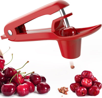 Cherry Pitter - UCMORX Stainless Steel Cherries Pitter Tool Cherries Corer Cherry Remover for Making Cherry Jam with Lock Design(Black)