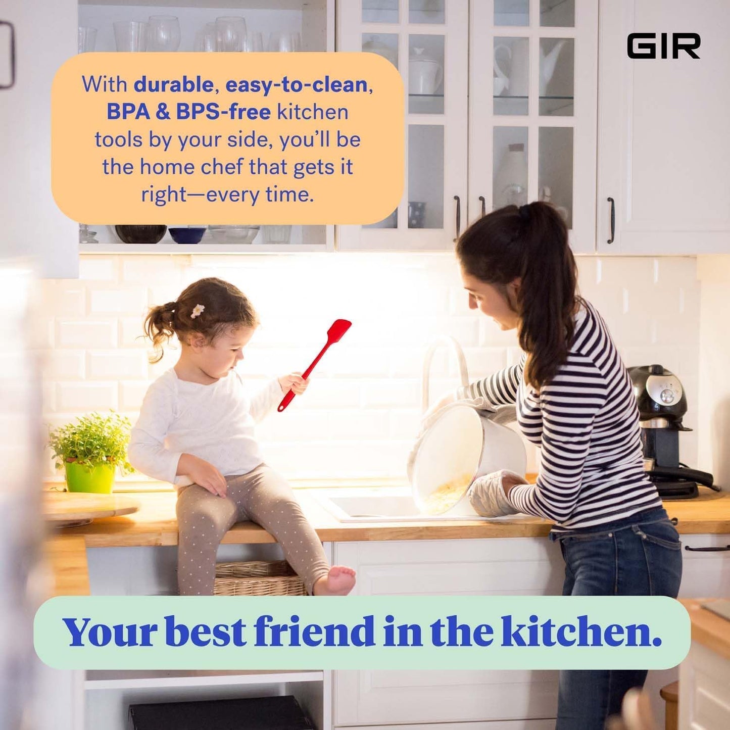 GIR: Get It Right 5-Piece Silicone Ultimate Kitchen Utensils Set - Ladle, Spatula, Flip, Spoon & Spoonula - Non-Toxic Cooking Utensils for Nonstick Cookware, Cooking and Baking - Black