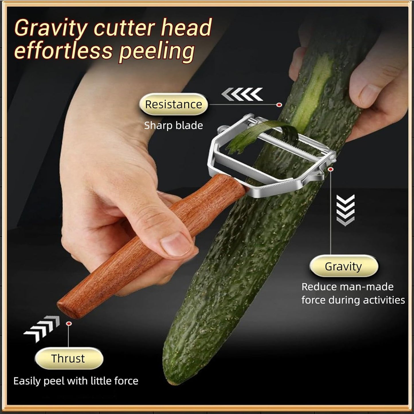 Vegetable Peeler Sharp Stainless Steel Blades for Veggie Potato Sugarcane Pumpkin Papaya Peeling Tool