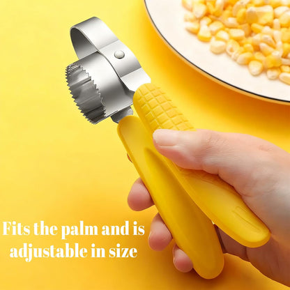Stainless Steel Corn Peeler for Corn on the Cob,Corn on the Cob Stripper Tool with Adjustable and Non-Slip Handle