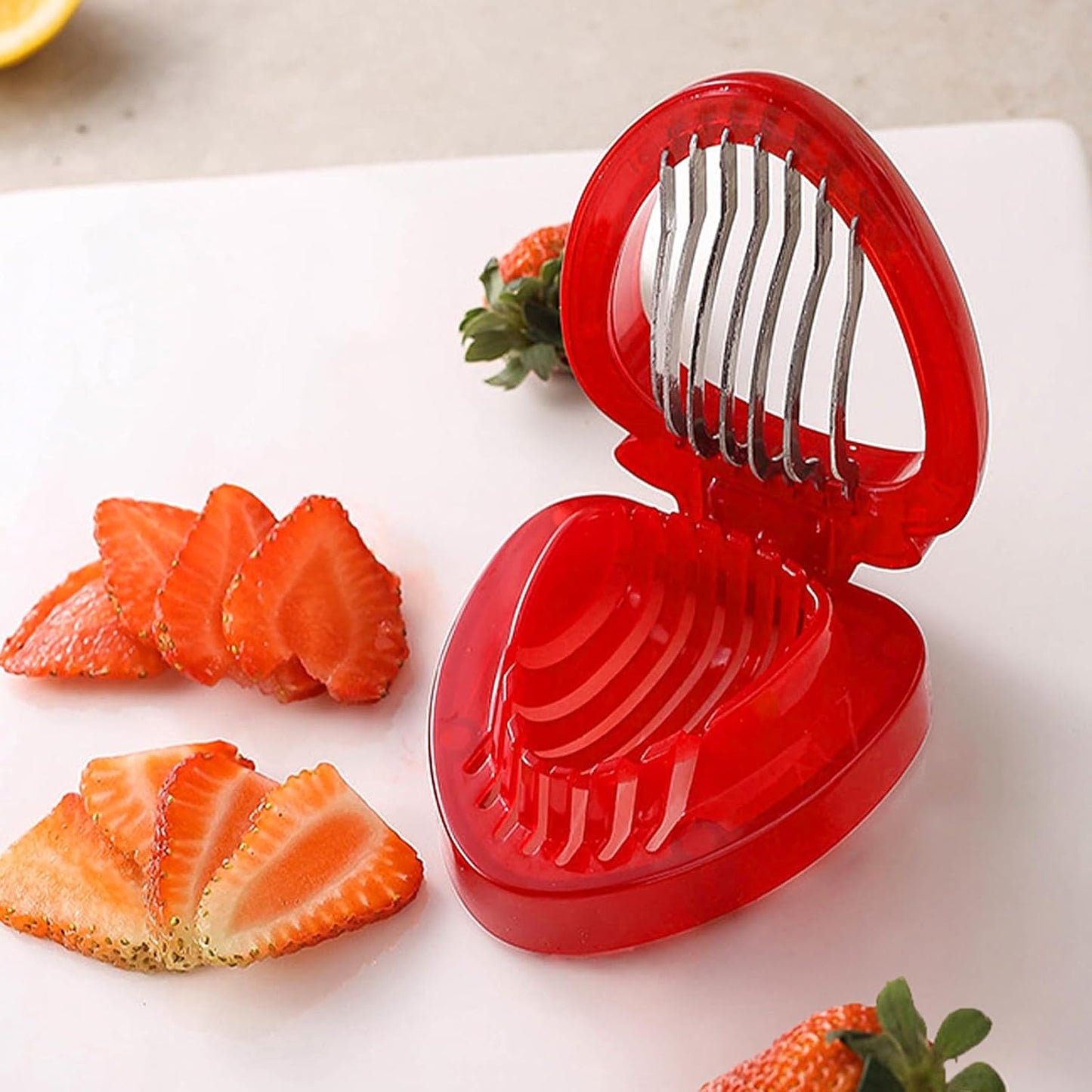 stainless steel strawberry corer,strawberry slicer,strawberry huller;corer tool;corer slicer;slicer tool;cutter slicer;slicer corer;fruit corer slicer tool;kitchen gadgets (Slicer)