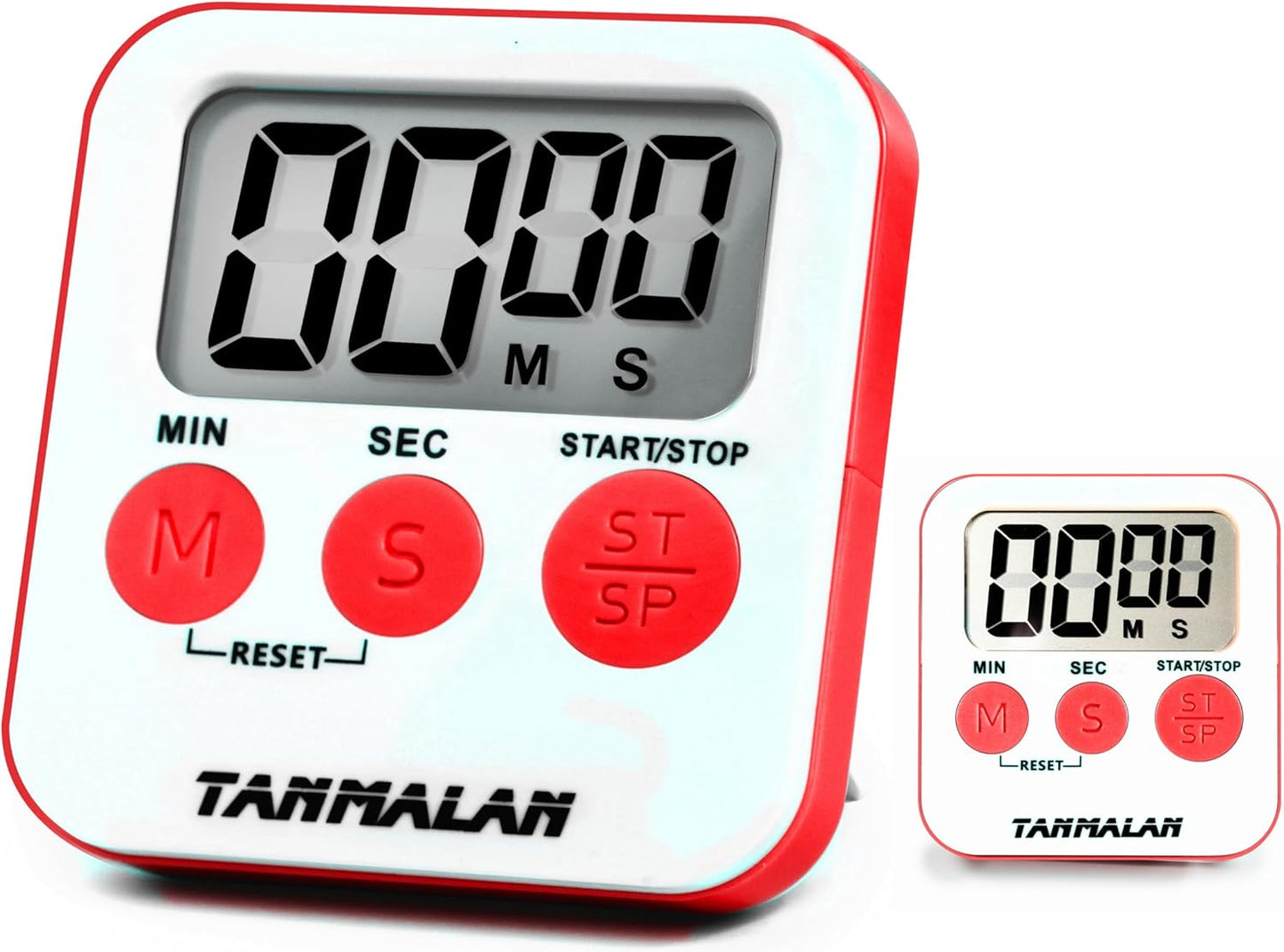 Tanmalan Kitchen Timer for Cooking Loud Alarm, Large Display, Auto Memory Loud Alarm, Large Display,Big Button，for Kids for Teacher Classroom Must Haves,Count Down-up,Easy to use (6.0-Grey)