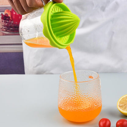 Citrus Orange Juicer, Lemon Manual Hand Squeezer Lime Press Anti-Slip Lid Rotation Reamer with Strainer and Container…