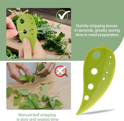 Premium Herb Stripper, Kitchen Herbs Leaf Stripping Tool, Herb Stripper Tool, Herb Leaf Peeler for Collard Greens Thyme Basil Rosemary Stripper, Dishwasher Safe
