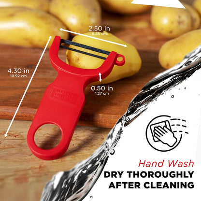 Kuhn Rikon Original Swiss Peeler 3-Pack Red/Green/Yellow