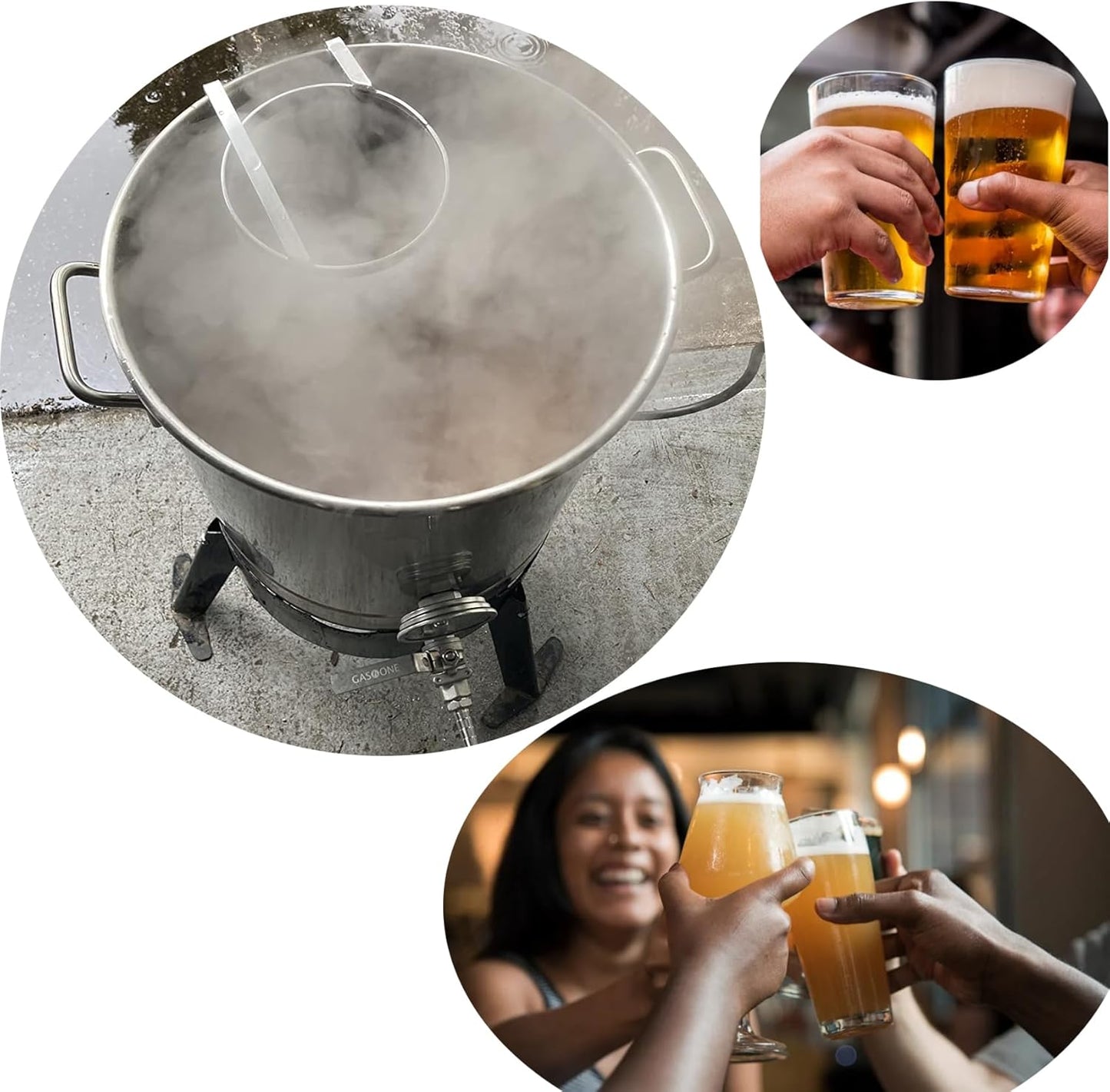 Hop Spider 300 Micron Mesh Stainless Steel Hop Filter Strainer for Home Beer Brewing Kettle