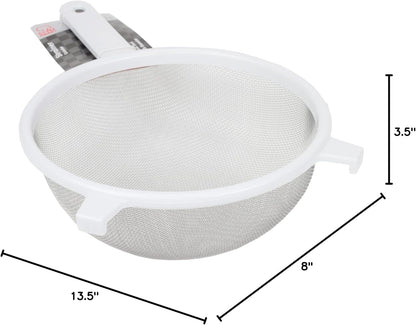 Chef Craft Classic Stainless Steel Mesh Strainer, 6 inch, White