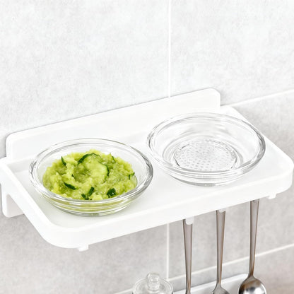 2Pcs Glass Ginger Grater Circular Garlic Grinder Plate for Kitchen Vegetables Gadget Ginger Garlic Spices (3.74"x1.06")