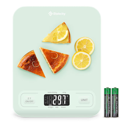 Etekcity Smart Food Kitchen Scale with Nutritional Calculator, Free App with 19 Nutrients Tracking, Calorie, Marco, Digital grams and ounces for weight loss, Premium Stainless Steel, 11lb