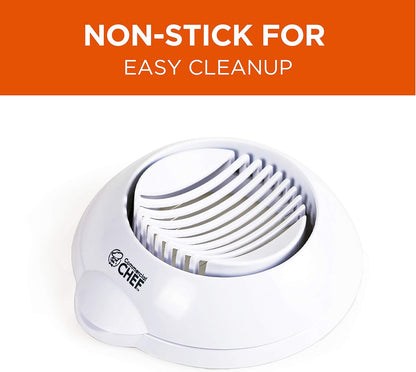 COMMERCIAL CHEF Egg Chopper, Safe and Easy to Use Food Chopper, Egg Cutter, Mushroom Slicer, Strawberry Slicer and more for Salads, Garnish, and Favorite Foods White