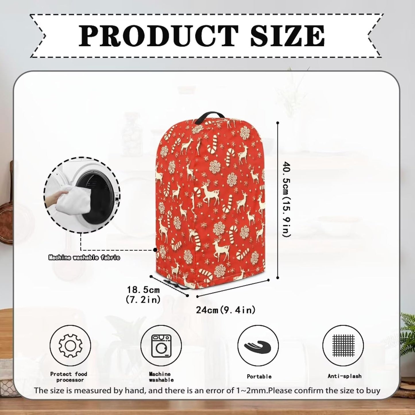 Coffee Pastry Blender Dust Cover with Drawstring Field Stand Mixer or Coffee Maker Cover Anti Fingerprint Polyester Appliance for Home Kitchen Decor