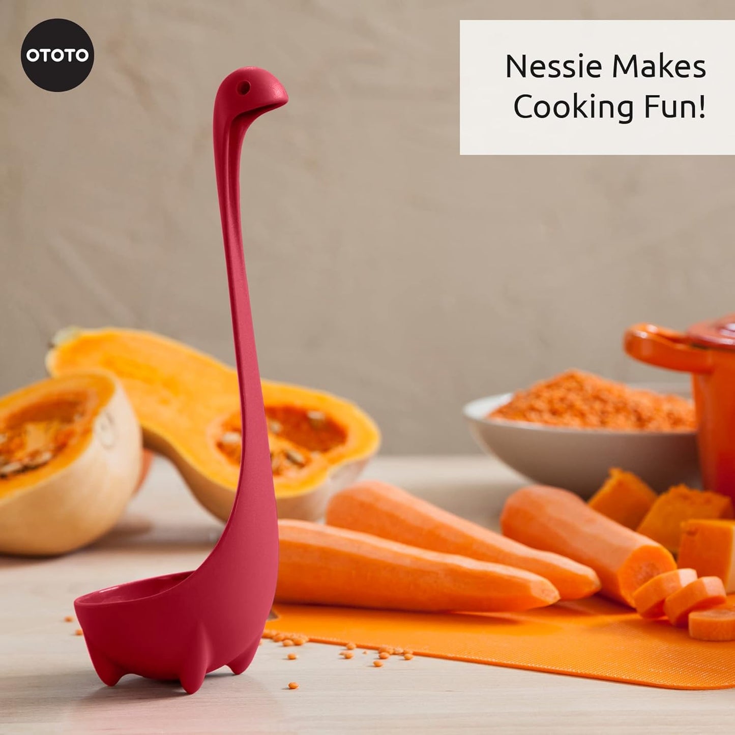 OTOTO The Original Nessie Ladle - Soup Ladle, Cute Gifts, Funny Kitchen Gadgets, Loch Ness design, Cooking Gifts for Mom - Cute and Practical Kitchen Utensils - Unique Gifts for Women